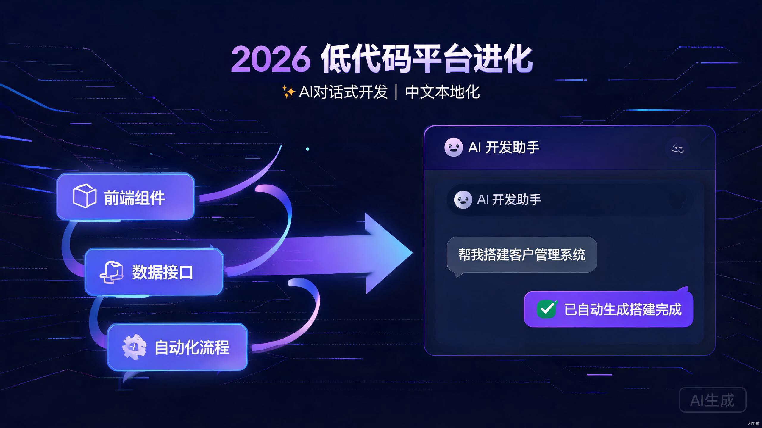 2026年低代码平台深度进化：AI驱动对话式开发与信创适配成为必选项