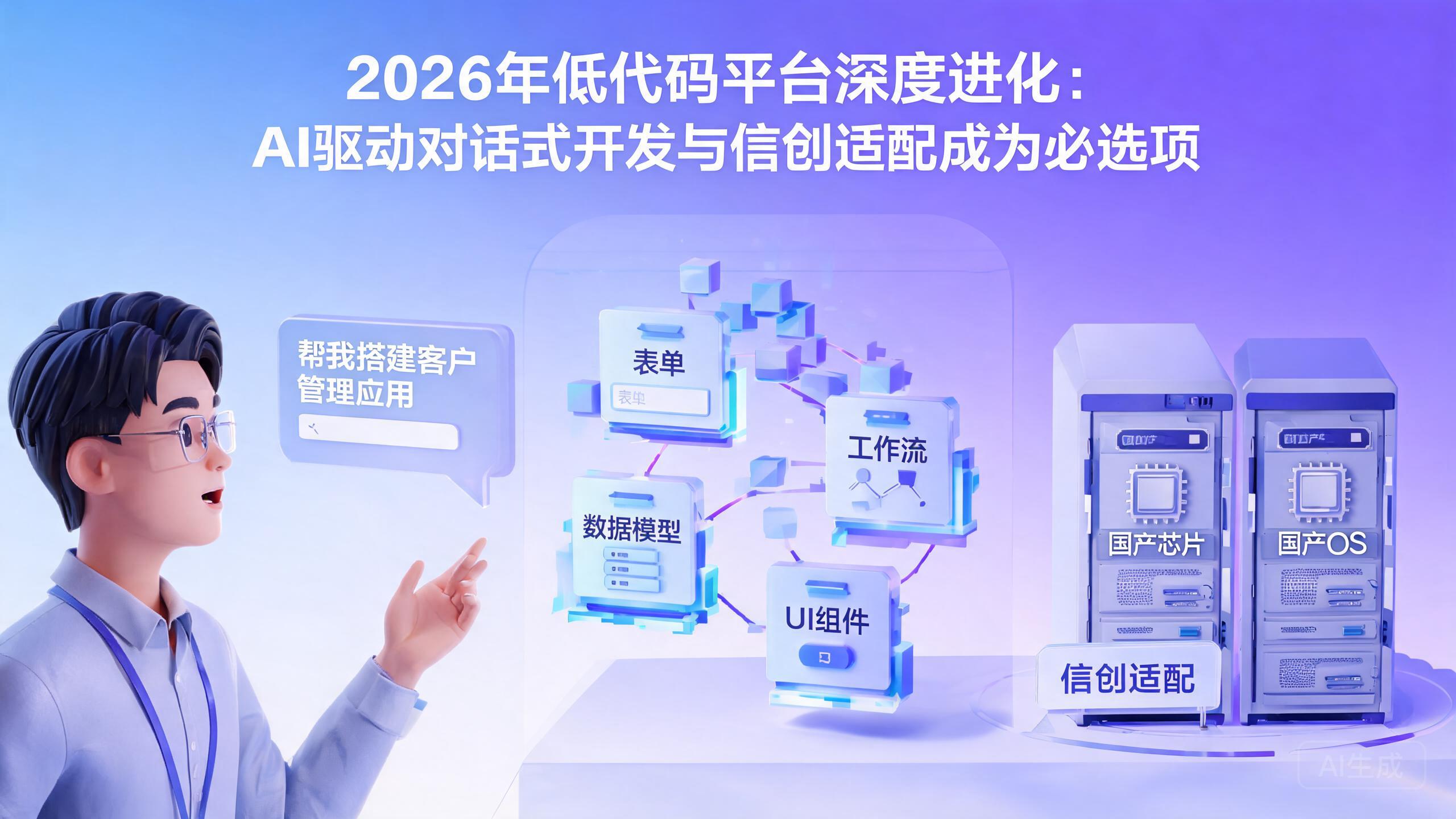 2026年低代码平台深度进化：AI驱动对话式开发与信创适配成为必选项