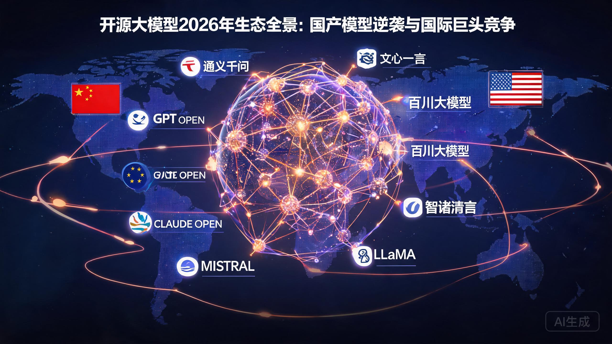 开源大模型2026年生态全景：国产模型逆袭与国际巨头竞争