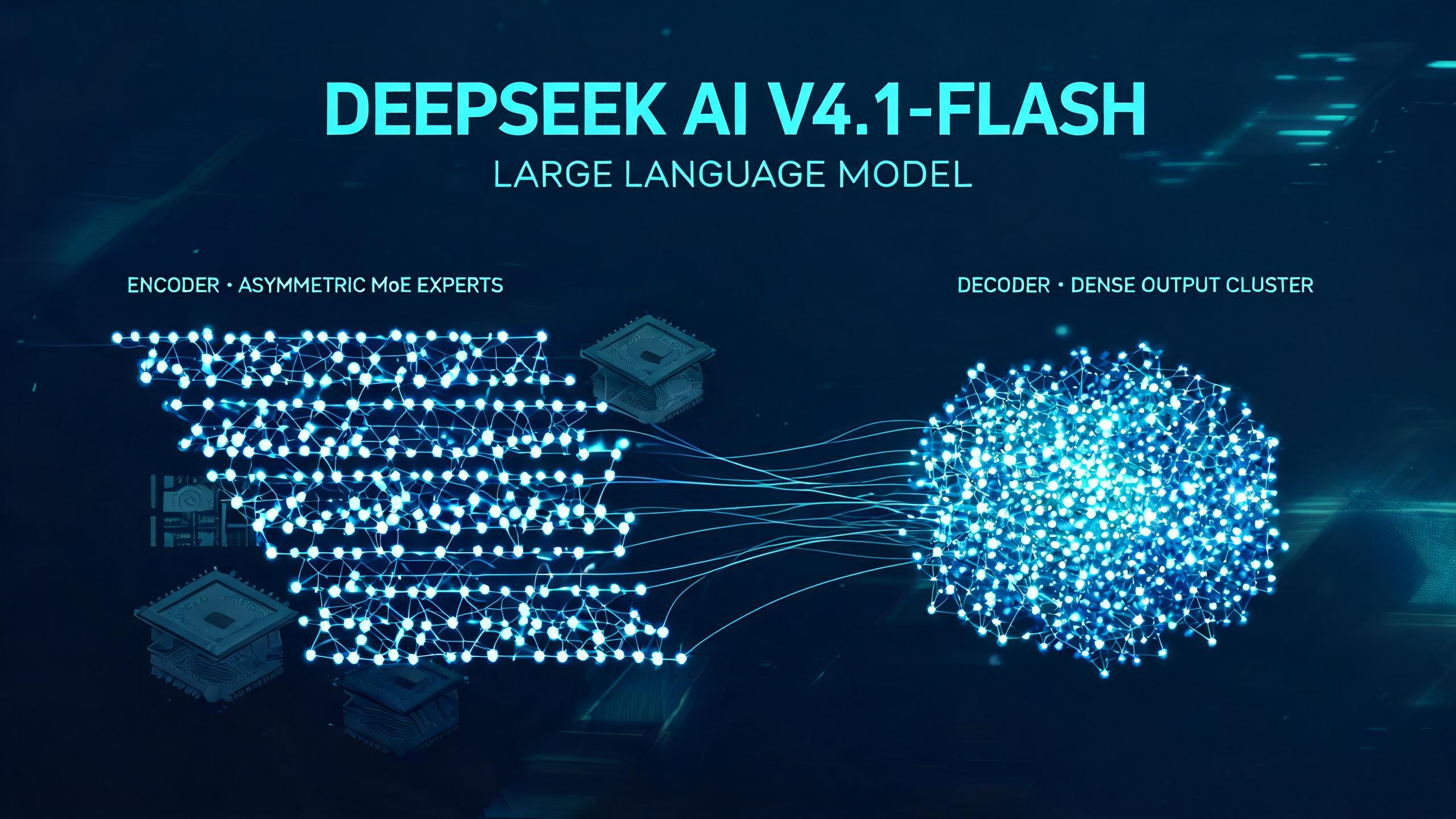 DeepSeek发布V4.1-Flash模型：552B参数MoE非对称架构，KV缓存需求大幅下降
