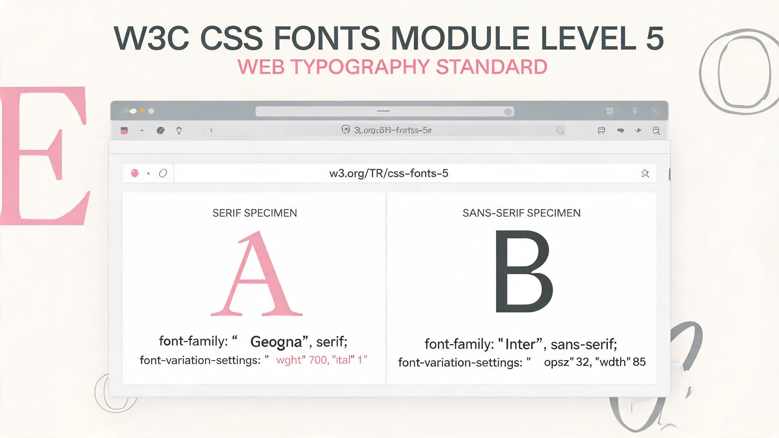 W3C发布CSS Fonts Module Level 5工作草案：前端字体与Web标准再细化