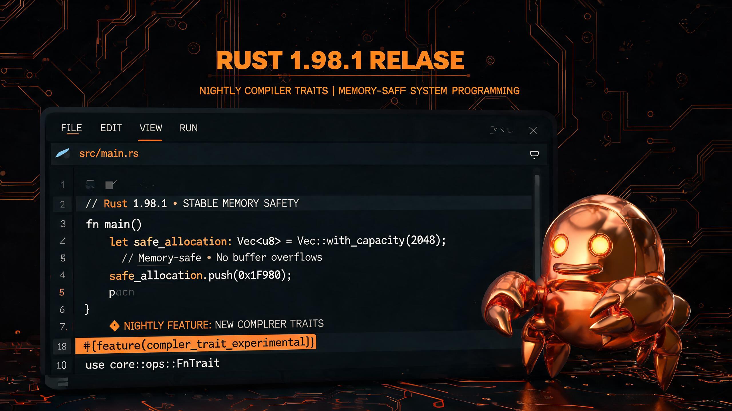 Rust 1.98.1 发布，下一代编译器特性持续进入 nightly 通道